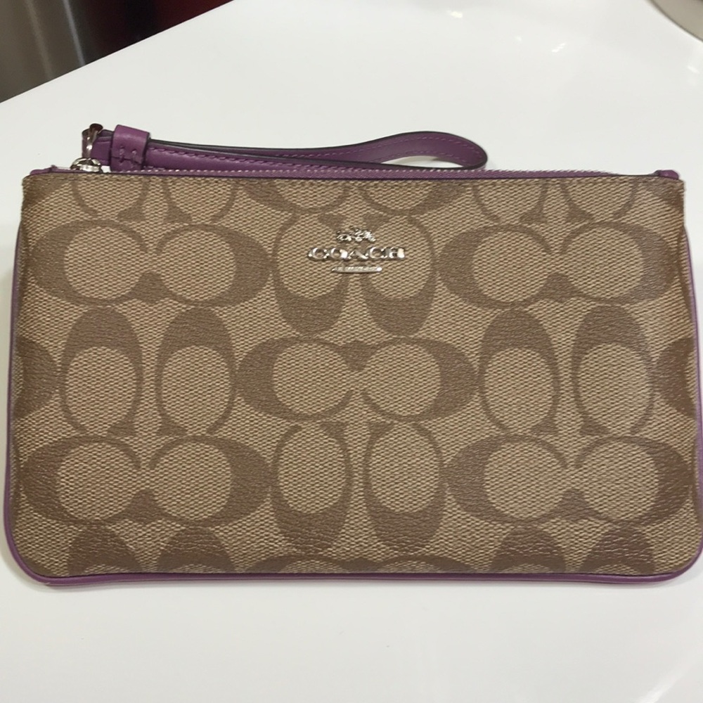Authentic Coach Signature wristlet